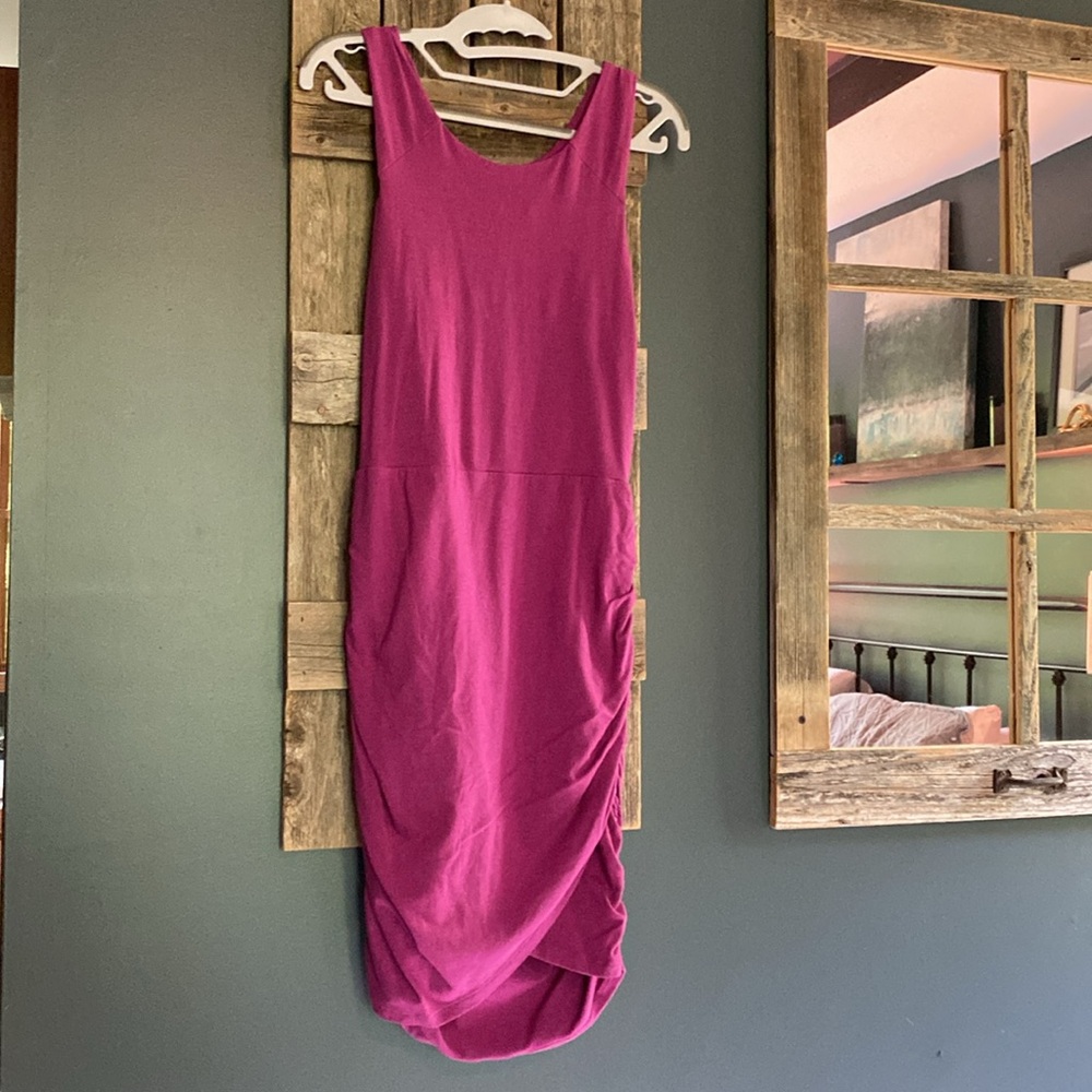 Athleta Knit Ruched Racerback Dress